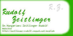 rudolf zeitlinger business card